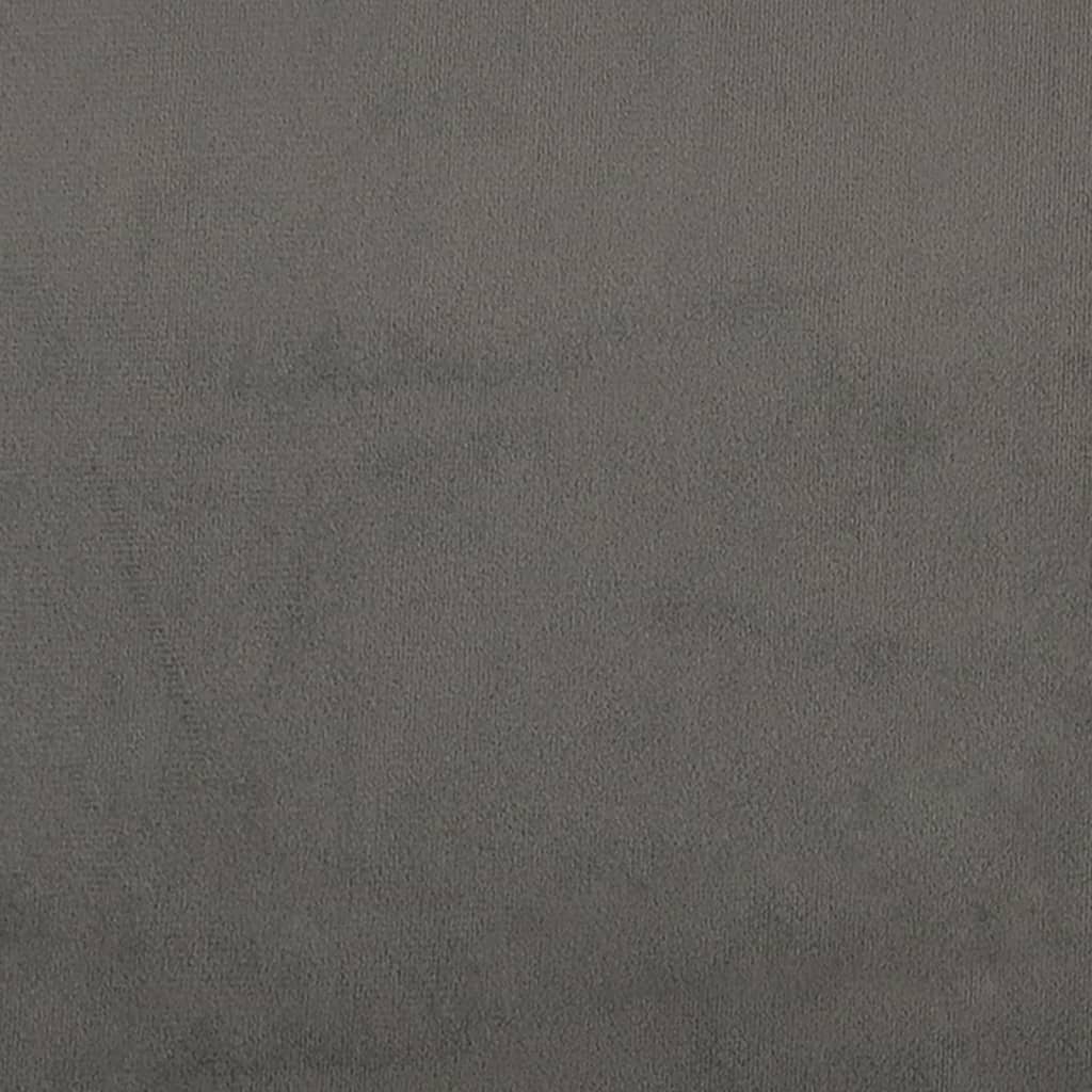 vidaXL Kopfteil mit Ohren Dunkelgrau 203x23x118/128 cm Samt