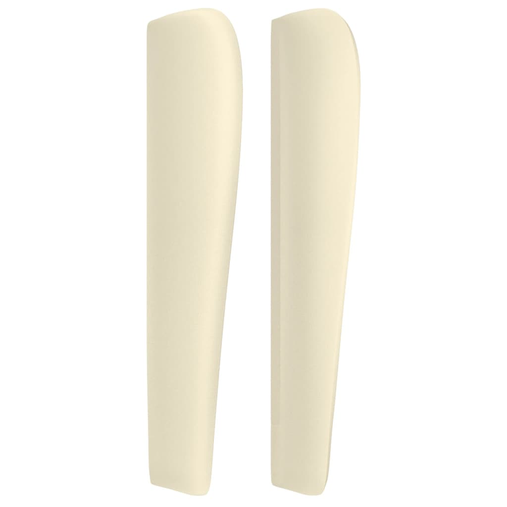 vidaXL Kopfteil mit Ohren Creme 83x23x118/128 cm Kunstleder