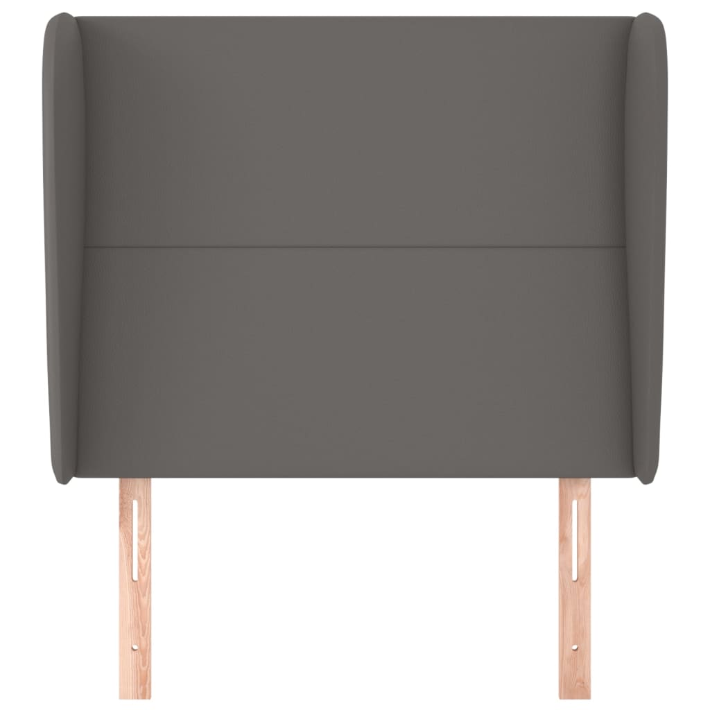 vidaXL Kopfteil mit Ohren Grau 83x23x118/128 cm Kunstleder