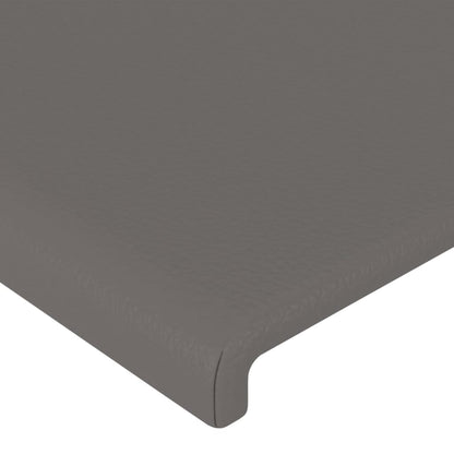 vidaXL Kopfteil mit Ohren Grau 83x23x118/128 cm Kunstleder