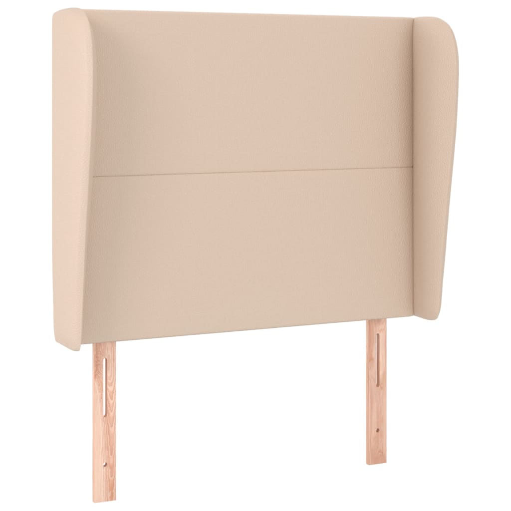 vidaXL Kopfteil mit Ohren Cappuccino-Braun 83x23x118/128 cm Kunstleder