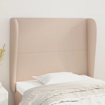 vidaXL Kopfteil mit Ohren Cappuccino-Braun 83x23x118/128 cm Kunstleder