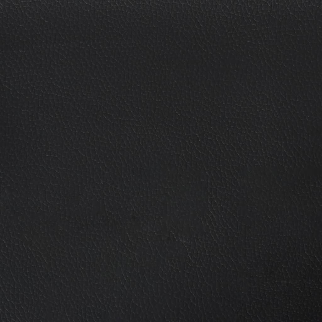 vidaXL Kopfteil mit Ohren Schwarz 93x23x118/128 cm Kunstleder