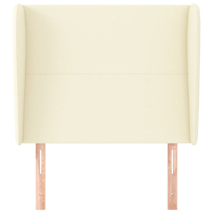 vidaXL Kopfteil mit Ohren Creme 93x23x118/128 cm Kunstleder