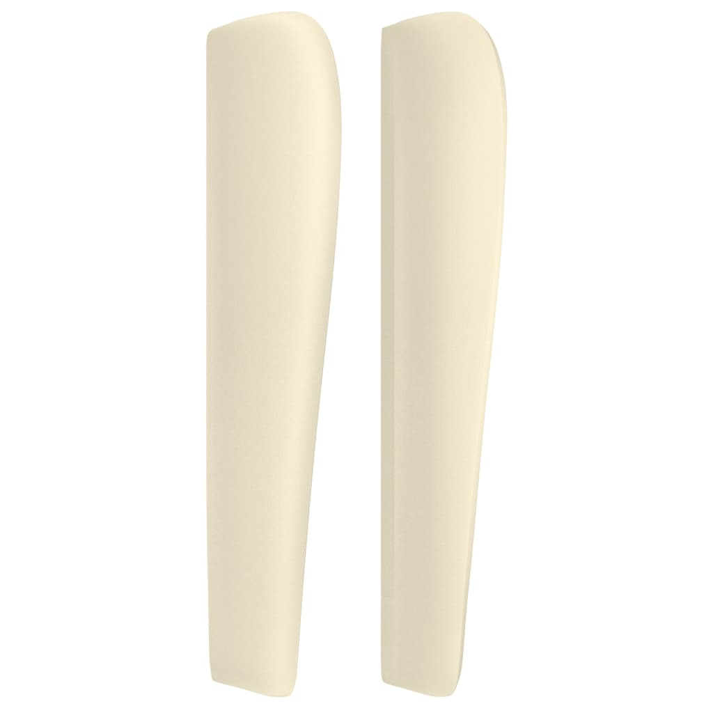 vidaXL Kopfteil mit Ohren Creme 93x23x118/128 cm Kunstleder