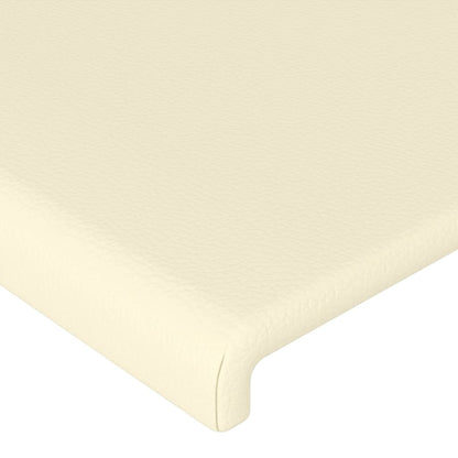 vidaXL Kopfteil mit Ohren Creme 93x23x118/128 cm Kunstleder