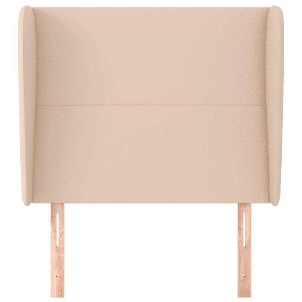 vidaXL Kopfteil mit Ohren Cappuccino-Braun 93x23x118/128 cm Kunstleder