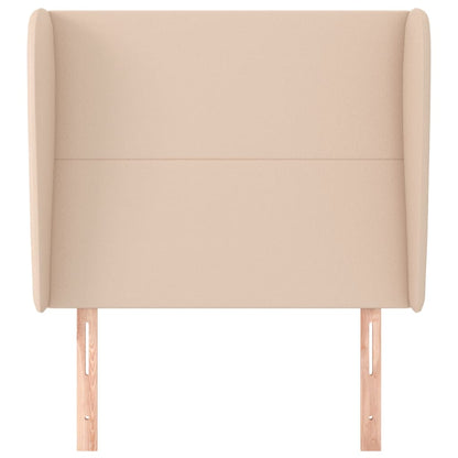 vidaXL Kopfteil mit Ohren Cappuccino-Braun 93x23x118/128 cm Kunstleder