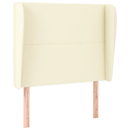 vidaXL Kopfteil mit Ohren Creme 103x23x118/128 cm Kunstleder