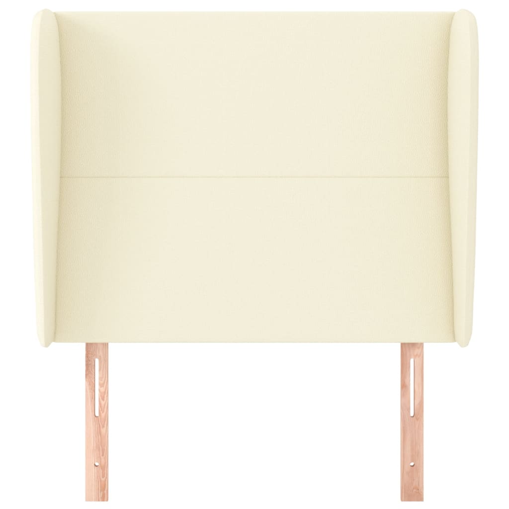 vidaXL Kopfteil mit Ohren Creme 103x23x118/128 cm Kunstleder