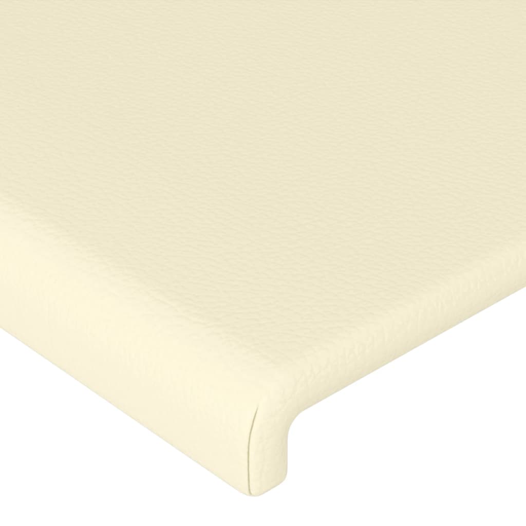 vidaXL Kopfteil mit Ohren Creme 103x23x118/128 cm Kunstleder