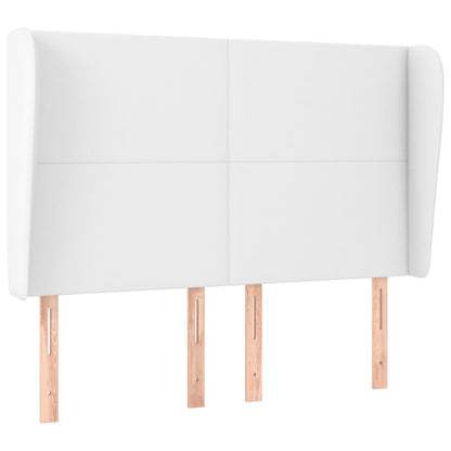 vidaXL Kopfteil mit Ohren Weiß 147x23x118/128 cm Kunstleder