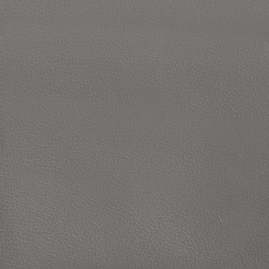 vidaXL Kopfteil mit Ohren Grau 147x23x118/128 cm Kunstleder