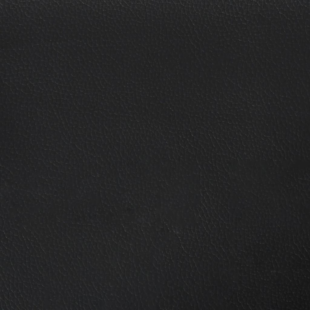 vidaXL Kopfteil mit Ohren Schwarz 163x23x118/128 cm Kunstleder