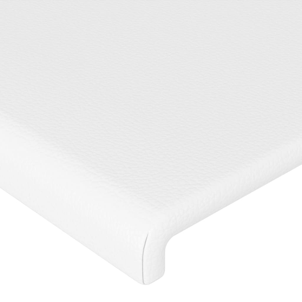 vidaXL Kopfteil mit Ohren Weiß 183x23x118/128 cm Kunstleder