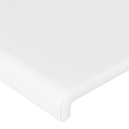 vidaXL Kopfteil mit Ohren Weiß 183x23x118/128 cm Kunstleder