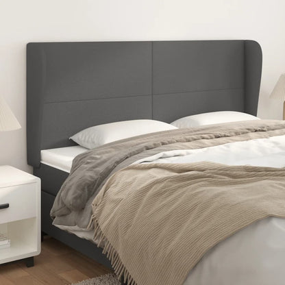vidaXL Kopfteil mit Ohren Grau 183x23x118/128 cm Kunstleder