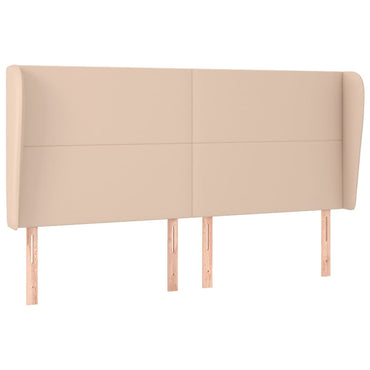 vidaXL Kopfteil mit Ohren Cappuccino-Braun 183x23x118/128cm Kunstleder