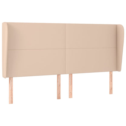 vidaXL Kopfteil mit Ohren Cappuccino-Braun 183x23x118/128cm Kunstleder