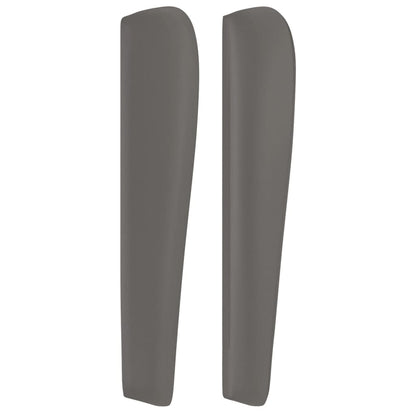 vidaXL Kopfteil mit Ohren Grau 203x23x118/128 cm Kunstleder