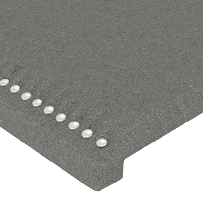 vidaXL Kopfteil mit Ohren Dunkelgrau 93x23x118/128 cm Stoff