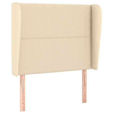 vidaXL Kopfteil mit Ohren Creme 93x23x118/128 cm Stoff