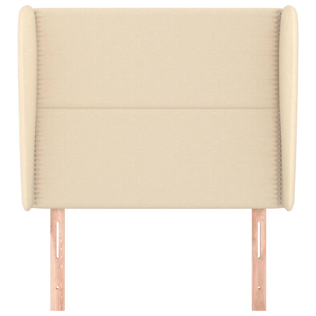 vidaXL Kopfteil mit Ohren Creme 93x23x118/128 cm Stoff