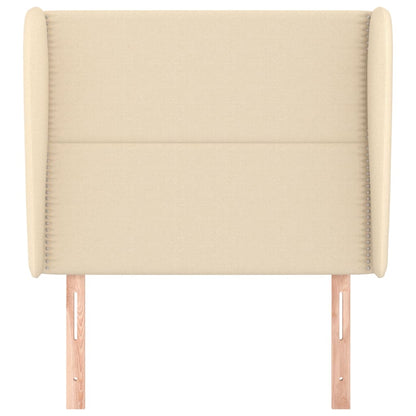 vidaXL Kopfteil mit Ohren Creme 93x23x118/128 cm Stoff