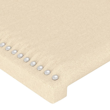 vidaXL Kopfteil mit Ohren Creme 93x23x118/128 cm Stoff