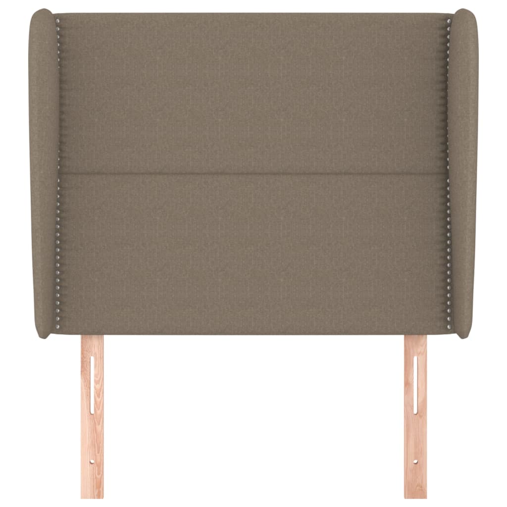 vidaXL Kopfteil mit Ohren Taupe 103x23x118/128 cm Stoff