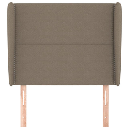 vidaXL Kopfteil mit Ohren Taupe 103x23x118/128 cm Stoff