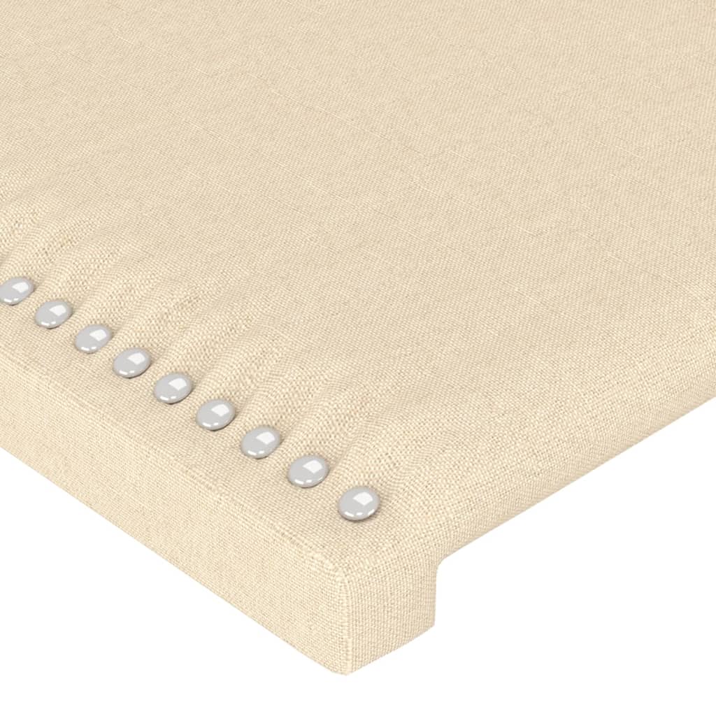 vidaXL Kopfteil mit Ohren Creme 147x23x118/128 cm Stoff