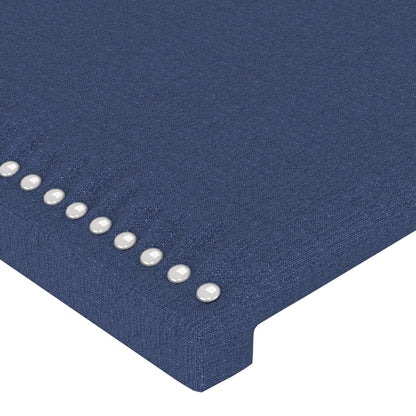 vidaXL Kopfteil mit Ohren Blau 147x23x118/128 cm Stoff