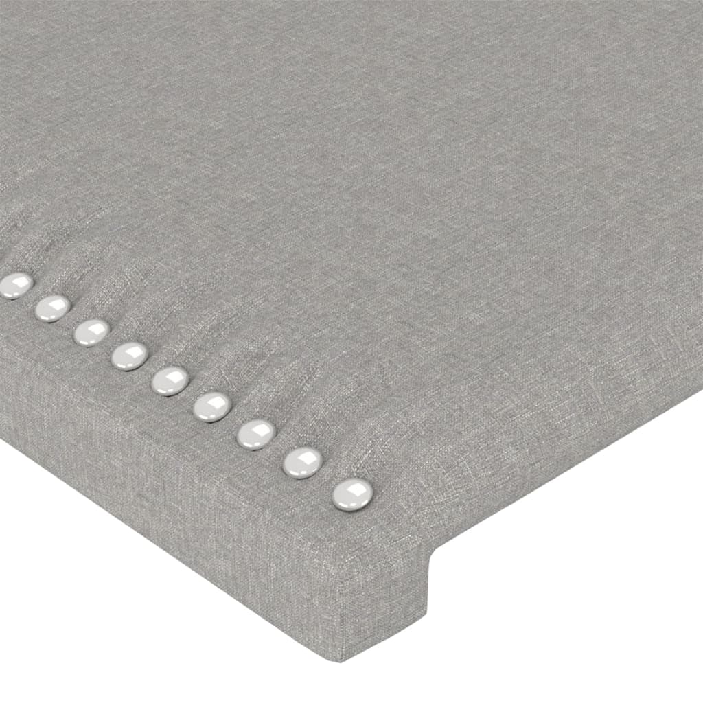 vidaXL Kopfteil mit Ohren Hellgrau 183x23x118/128 cm Stoff