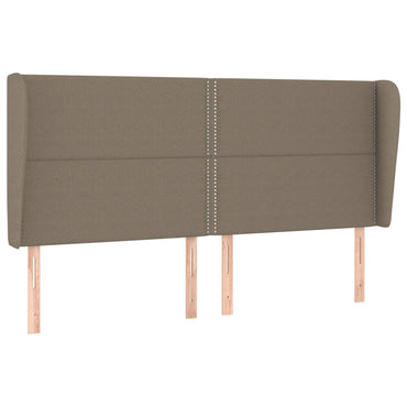 vidaXL Kopfteil mit Ohren Taupe 183x23x118/128 cm Stoff