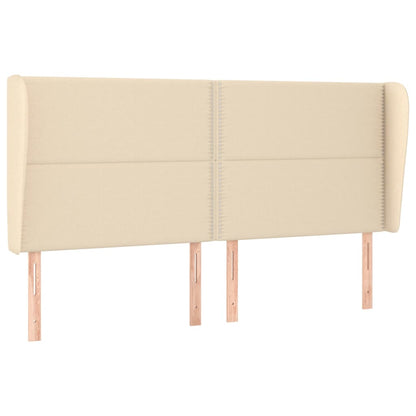 vidaXL Kopfteil mit Ohren Creme 183x23x118/128 cm Stoff