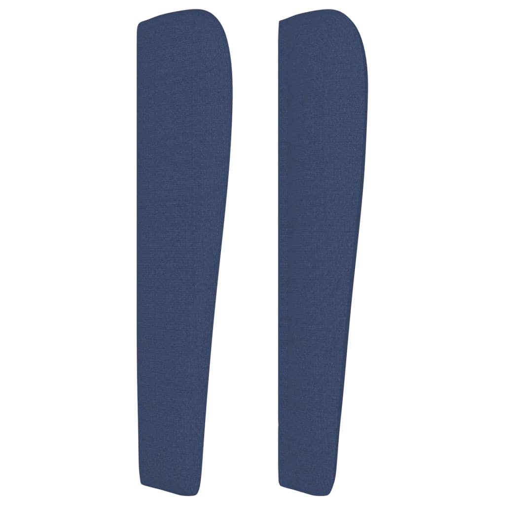 vidaXL Kopfteil mit Ohren Blau 183x23x118/128 cm Stoff