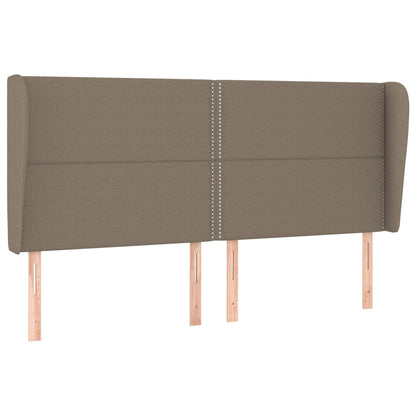 vidaXL Kopfteil mit Ohren Taupe 203x23x118/128 cm Stoff