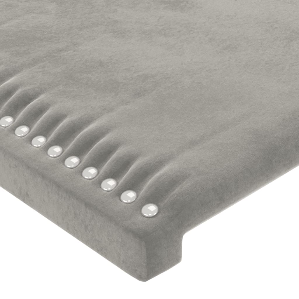 vidaXL Kopfteil mit Ohren Hellgrau 83x23x118/128 cm Samt
