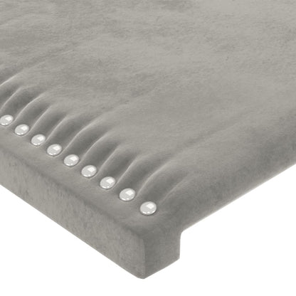 vidaXL Kopfteil mit Ohren Hellgrau 83x23x118/128 cm Samt