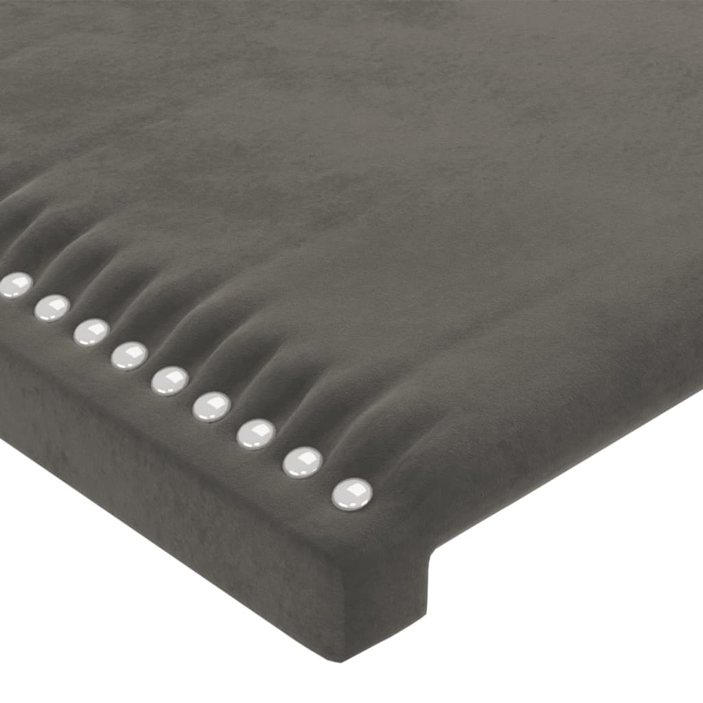 vidaXL Kopfteil mit Ohren Dunkelgrau 83x23x118/128 cm Samt