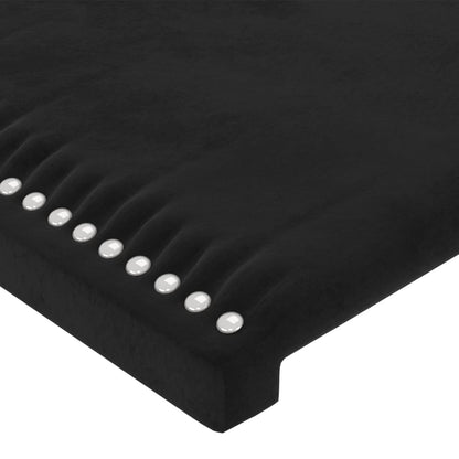 vidaXL Kopfteil mit Ohren Schwarz 83x23x118/128 cm Samt