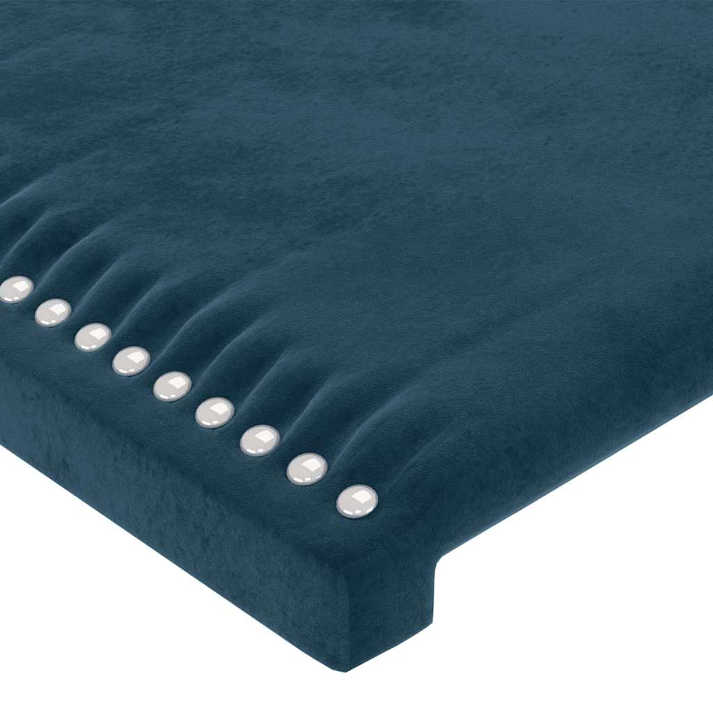 vidaXL Kopfteil mit Ohren Dunkelblau 83x23x118/128 cm Samt