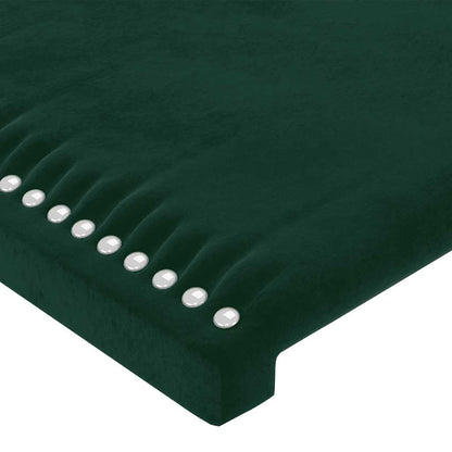 vidaXL Kopfteil mit Ohren Dunkelgrün 203x23x118/128 cm Samt
