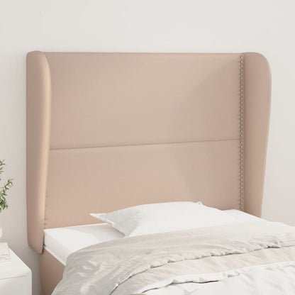 vidaXL Kopfteil mit Ohren Cappuccino-Braun 83x23x118/128 cm Kunstleder