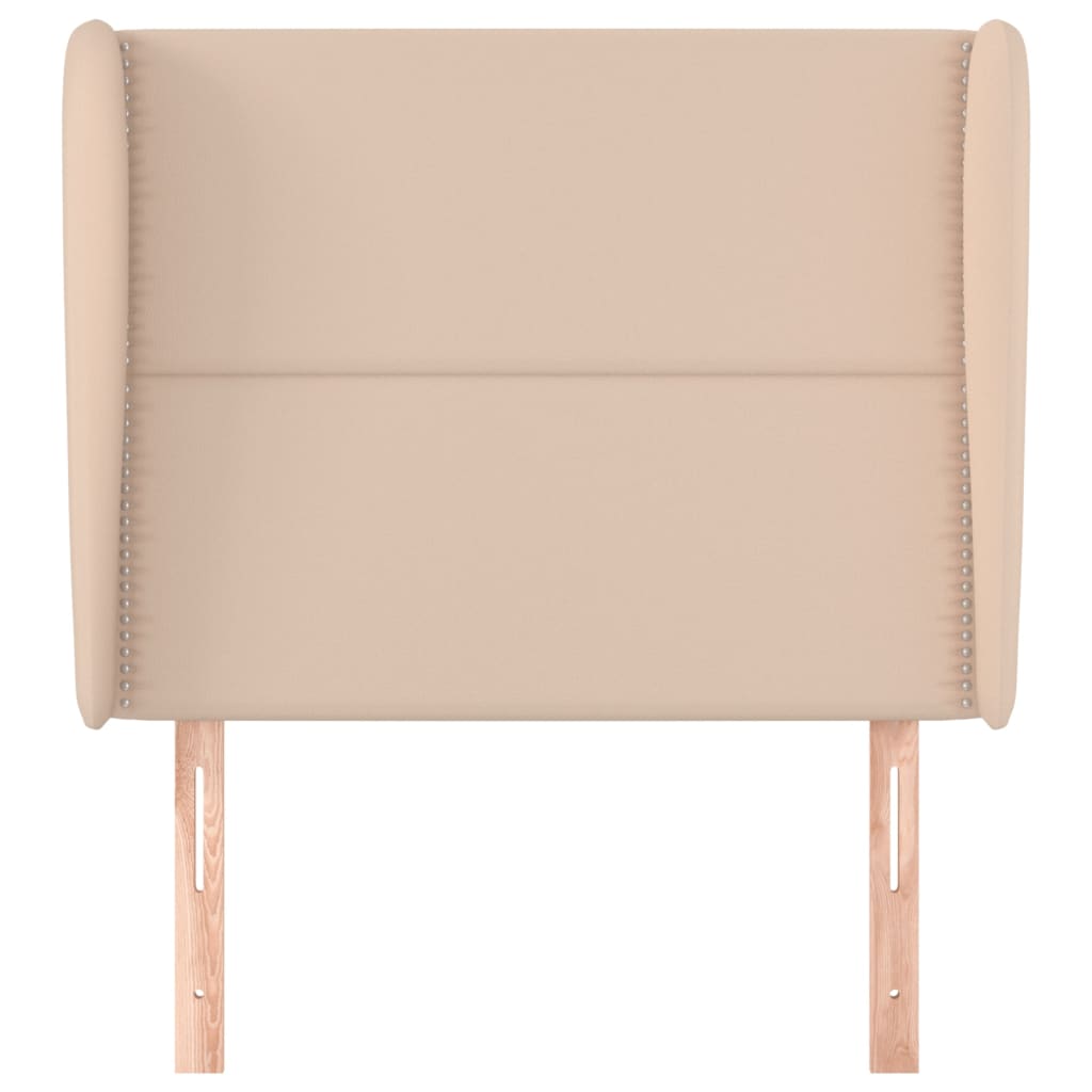 vidaXL Kopfteil mit Ohren Cappuccino-Braun 93x23x118/128 cm Kunstleder