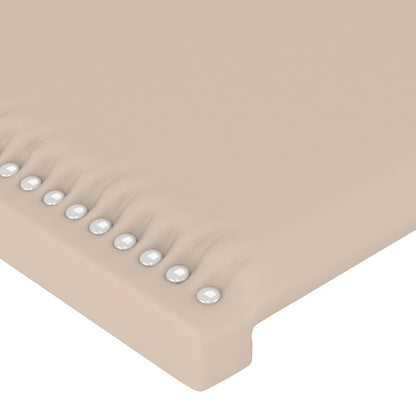 vidaXL Kopfteil mit Ohren Cappuccino-Braun 93x23x118/128 cm Kunstleder