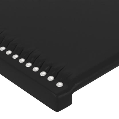 vidaXL Tête de lit à oreilles Noir 103x23x118/128 cm Similicuir