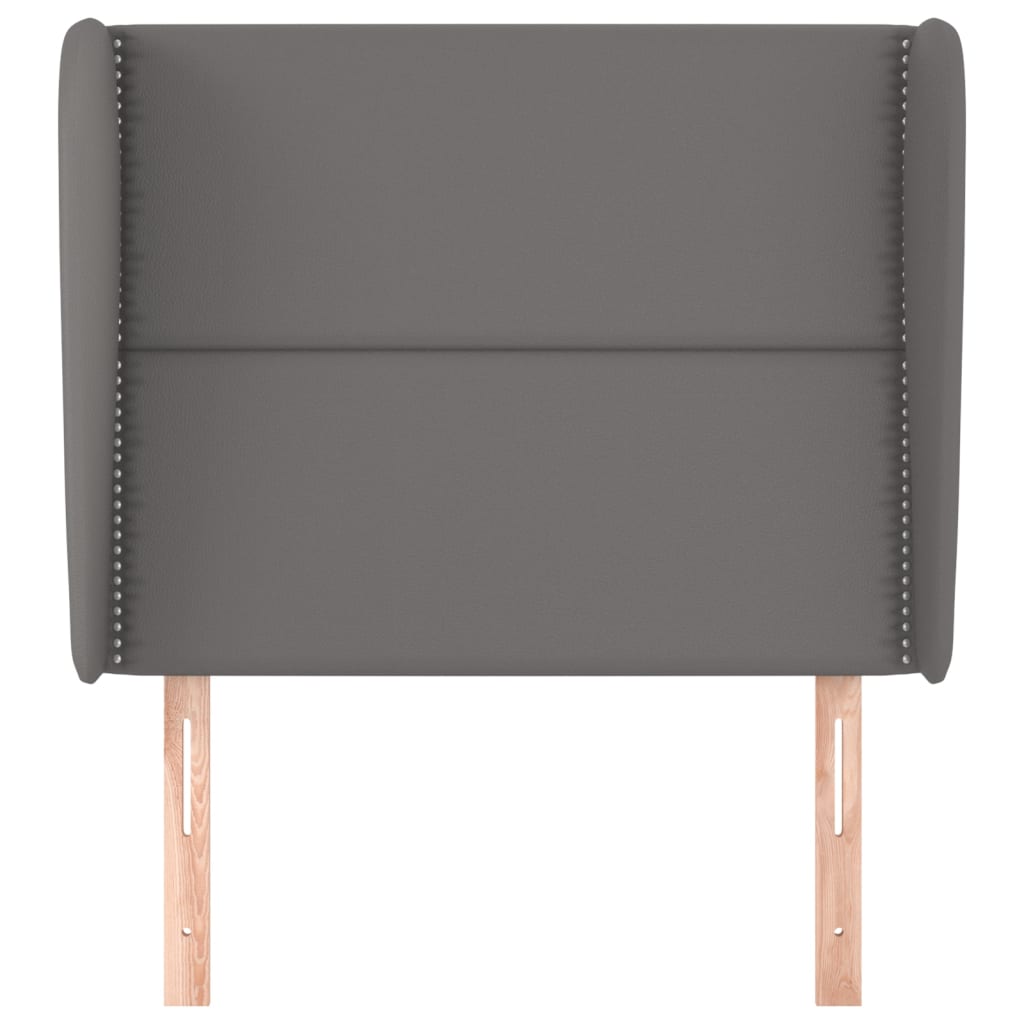 vidaXL Tête de lit à oreilles Gris 103x23x118/128 cm Similicuir