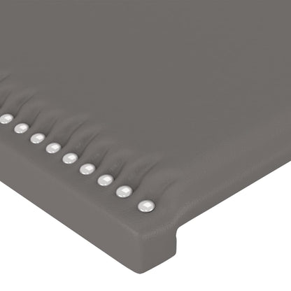 vidaXL Tête de lit à oreilles Gris 147x23x118/128 cm Similicuir